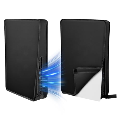 WAOYER Custodia antipolvere per PS5 Slim Disc/Digital Version, custodia protettiva antipolvere antigraffio per Playstation 5, accessori sottili, nero
