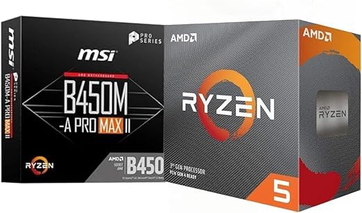 Bundle M.S.I B450M-A PRO MAX II + A.M.D Ryzen 5 3600, Motherboard