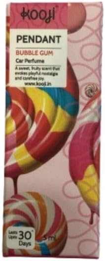 Pendant Bubble Gum Car Perfume – Long Lasting Hanging Car Air Freshener – 5 ml – Alcohol-Free, Vegan Formula – Up to 30 Days Freshness – Crafted with Indian Ingredient