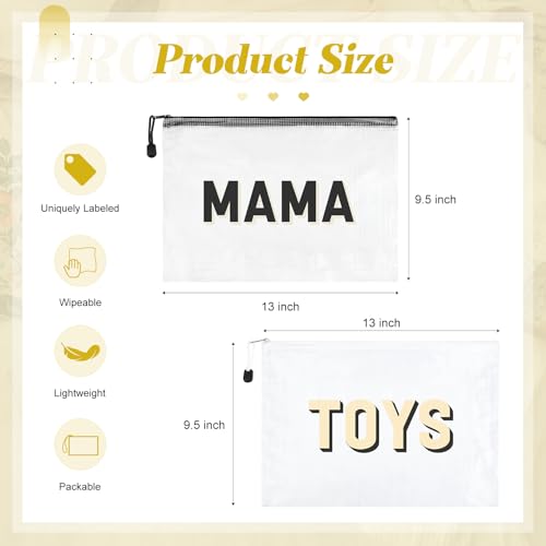 6pcs Hospital Diaper Bag Organizing Pouches for Labor and Delivery, Maternity Essentials Diaper Bag Organizer for Mommy Travel - Black/White2