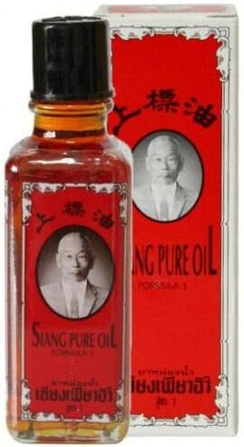 3 x Siang Pure Oil 25 cc Formula I One Red Inhale Rub Muscle Pain Dizziness Vertigo