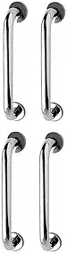 Alça de Apoio 30cm Kit 4 Unidades Barra Inox Idoso Cadeirante Suporte Banheiro Box Acessibilidade Escada Corrimao Segurança