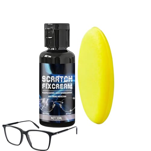 Genérico Eliminador De Rayaduras para Cristales De Gafas - Limpiador de Larga Duración - Reparación De Lentes De Gafas Rayados con Esponja,para Ventanas Teléfonos Relojes de Sol Cámaras Espejos y