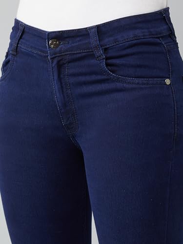 Image of Dolce Crudo Women's Skinny Fit High Rise Cropped Length Stretchable Denim Jeans