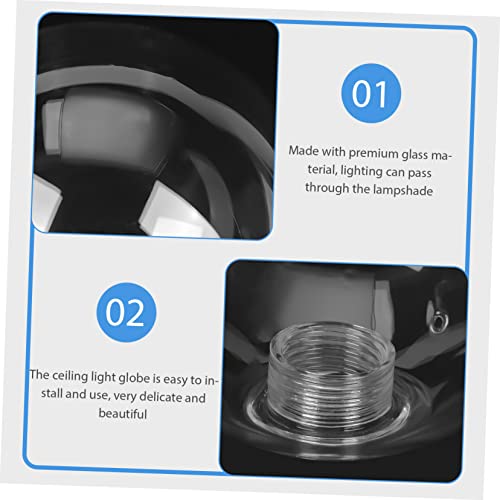 OSALADI 3pcs Lampshade Glass Light Shade Chandelier Lamp Shades Chandelier Shade G9 Glass Screw - Image 2