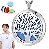 Aromatherapy Pendant Necklace - Aromatherapy Stainless Steel Locket Pendant Oil Necklace - Women Jewelry Hollow Perfume Locket Necklace for Women