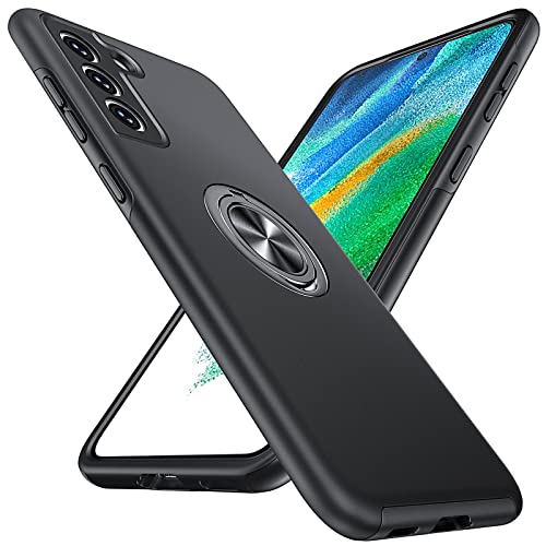 Coque Samsung S21 FE antichoc avec bague rotative et système de dissipation thermique