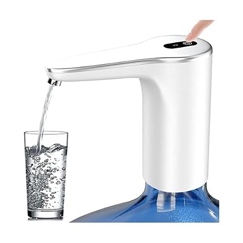 Water Bottle Pump For 5 Gallon Water Bottle Dispenser, Cold Water Dispenser Pump,Usb Charging Automatic Drinking Water Pump,Water Bottle Switch For Universal Bottles-Silver #TOP2