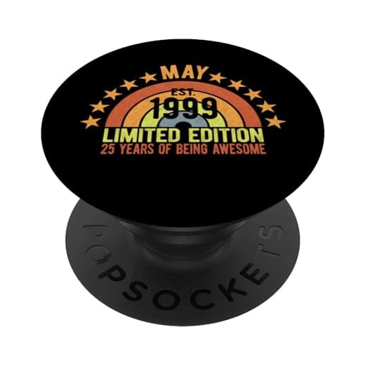 Vintage 25 Cumpleaños Edición Limitada 25 Años Nacidos Mayo 1999 PopSockets PopGrip Intercambiable