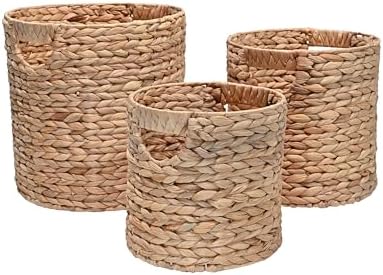 happimess BSK2011A-3SET Avery Bohemian Cottage Handwoven Hyacinth...