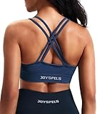 JOYSPELS Sport BH Damen Ohne Bügel trägerloser BH Push Up Bustier Crop Tops große brüste Seamless Oberteile Top Yoga Workout Bra Fitness Sommer Meeresblau L