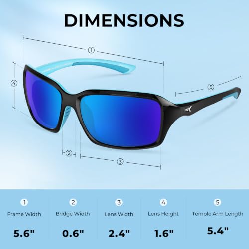 KastKing Alanta Polarized Women Sunglasses, PuriVex Coating, Wrap Design - image 6