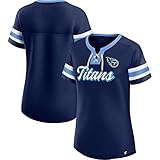 Fanatics Women's Navy Tennessee Titans Original State Lace-Up T-Shirt