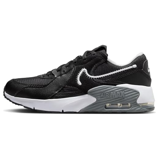 Nike Unisex-Child Air Max Excee (PS) Sneaker, Black/White-Dark Grey, Black/White-Dark Grey, 33