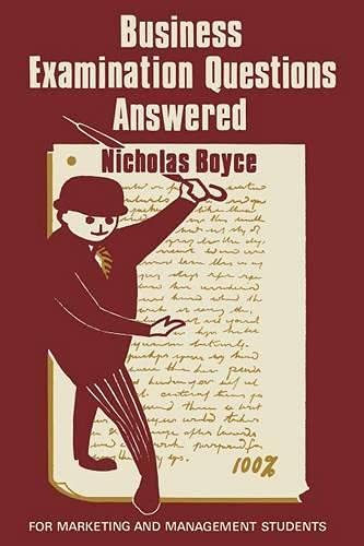 Buy Business Examination Questions Answered: For Marketing and Management Students — BookShops.in