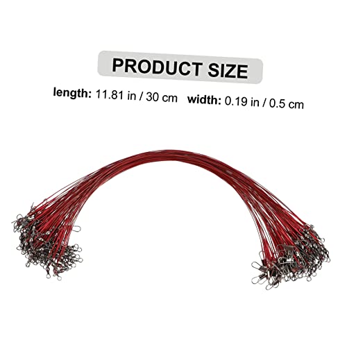 Abaodam 100pcs Wire Leader Rig para Pescar alta resistencia miniatura 2