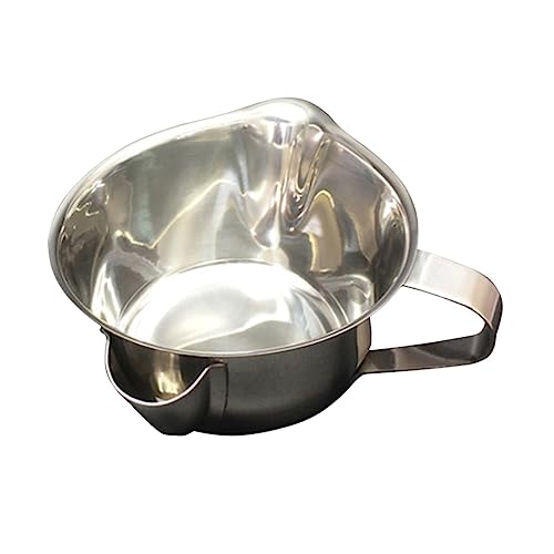 Garneck Colador de de Gran Diámetro de 16 Cm Recipiente Separador de de Acero Inoxidable para Sopa para Una Cocina Saludable