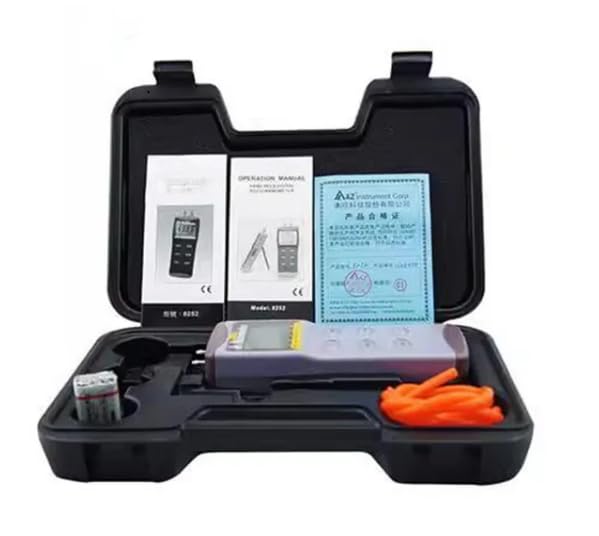 AZ8252 Digitales Manometer Hochpräzisions-Druckmessgerät Differenzdruckmessgerät Vakuum-Messgerät Tester Bereich 2 psi