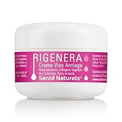 Crema Viso Rigenera 100 ml ● Crema Viso Anti-Age con Acido Ialuronico, Collagene Vegetale, Burro di Karitè e Oro Colloidale ● Antimacchie Illuminante ● Made in Italy