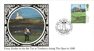 Fuzzy Zoeller on the 9th Tee at Turnberry during The Open in 1986 Scotland Original Vintage Postcard
