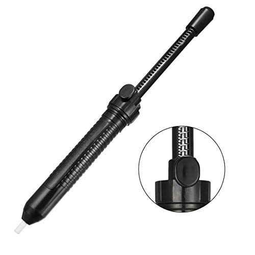 Image of uxcell Desoldering Pump 13.2 Inches 33.5cm Manual Vacuum Solder Sucker Removal Hand Tool Plastic Black 2pcs