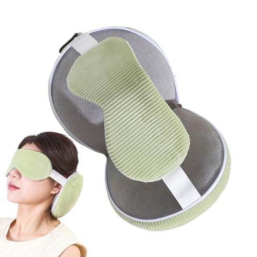 Almohada cervical de viaje | Reposacabezas transpirable con cubierta para los ojos | Almohada de viaje suave para el cuello, para el trabajo, la oficina, dormir, descansar, relajarse, acampar