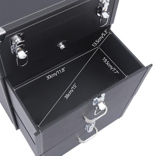 3 Ebenen Rolling Makeup Train Case Kosmetikkoffer Schminkkoffer Kosmetikkoffer Hartschale Schminkkoffer Damen Beauty Case mit Teleskopgriff und Rollen mit Bremsen, Rechteckig, für Make-up-Künstler