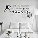 Ksnrang Pegatina de Hockey de Hockey sobre Hockey sobre Hielo Etiqueta engomada de la Pared de niño Dormitorio de niño Imágenes 58 * 18