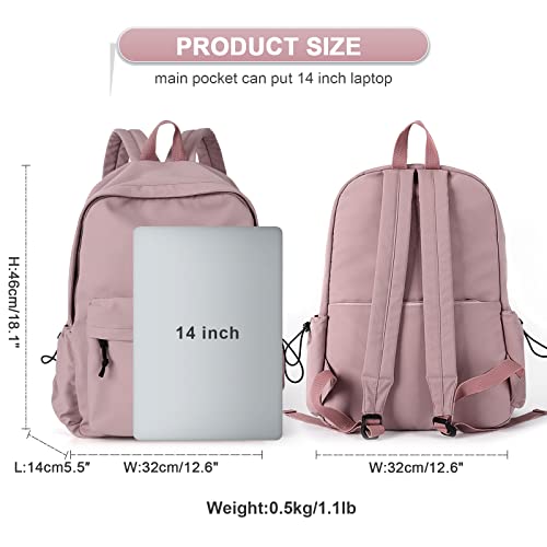 Sac à dos léger imperméable violet pour étudiants du collège