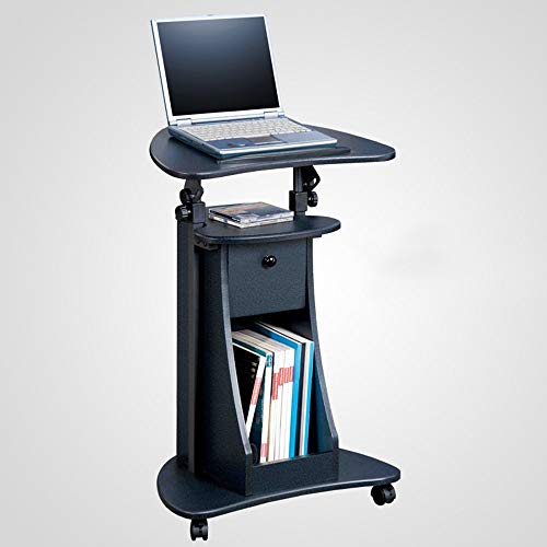 Chariot pour ordinateur portable réglable table de lit ergonomique avec rangement