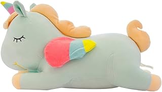 NUOBESTY Pelúcia Unicórnio De Pelúcia Boneca Unicórnio De Pelúcia Almofada De Arremesso Unicórnio Brinquedo De Pelúcia Unicórnio Brinquedo De Pelúcia Para Crianças Decoração De Casa Verde