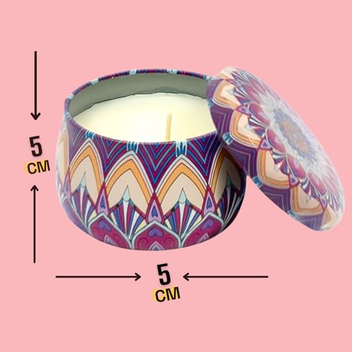Image of Mandala Candle | Handcrafted Scented Wax Jar with Intricate Mandala Design | Spiritual Home Decor & Gift (EarthSong Mandala)