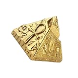 Pyramide en résine : présente l'apparence de la pyramide égyptienne, qui créera une atmosphère rétro et mystérieuse pour l'aménagement de votre bureau, décoration pyramidale