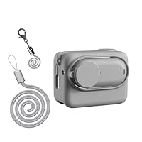 HUYUAWA Coque De Protection En Silicone Avec Bouchon D'objectif Compatible Avec Insta360 GO3 Housse Souple Pour Caméra Insta 360 GO 3 Action, Accessoires De Protection De Type 2