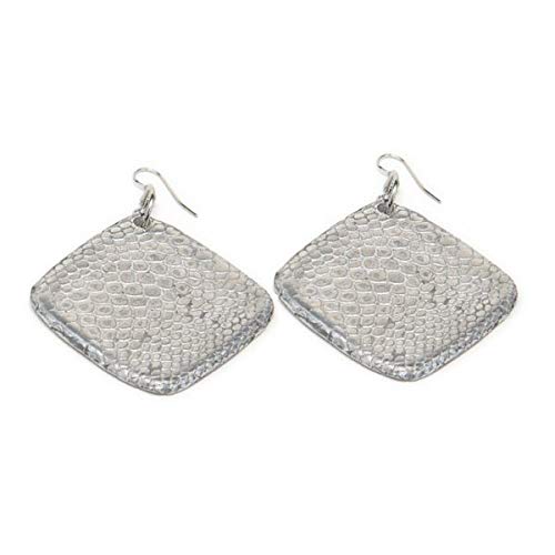 Aluminati Upcycling Lifestyle Women's Earrings 100% Recycled Aluminium Model"Serpente Print Losange Pleine"