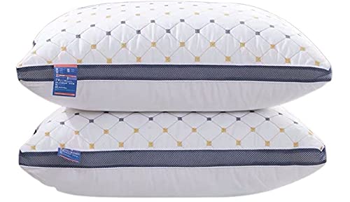 Deng Home Textile Pillows for Sleeping, Hotel Quality Bed Pillow Standard Size, Pillows with Ultra Soft Fiber Fill, Good for Back and Side Sleepers Set of 2 (48cm*74cm)