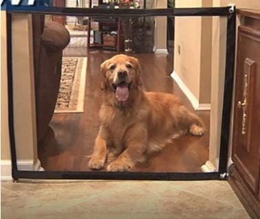 43.3"x28.3"Magic Dog Gate,Portable Folding Pet Safety Gate,Baby Safety Fence for House Indoor Stair/Doorway Use