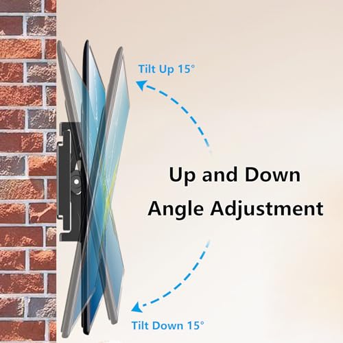 JXMTSPW TV Wall Bracket for Most 42-85 Inch LCD LED Flat Curved TVs up to 85kg, Low Profile Tilt Bracket, Heavy Duty Television Wall Mount with Max VESA 700x500mm, Universal Large TV Mount - Image 4