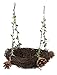 Lucky Interests Natural Rattan Nest, Hanging Parrot Hammock with Coconut Fiber, Bird Swing Toys Resting Breeding Place Bird Perch Stand Toys for Small to Medium Bird Parakeets Cockatiels
