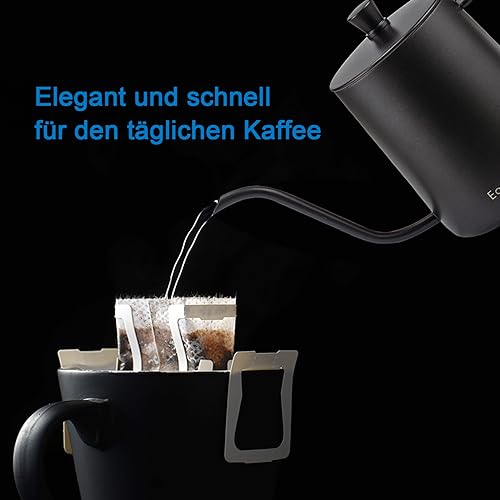 Easyworkz Gage Gooseneck Pour Over Kaffeekanne 600ml, Edelstahl, Schwanenhals, Langer Auslauf, Handtropfkessel – Ansicht 6