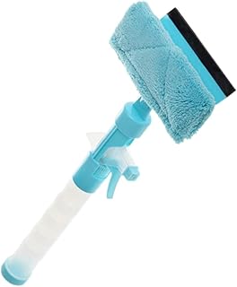 SAFIGLE Limpiacristales Multifuncional con Spray de Limpiador Azul