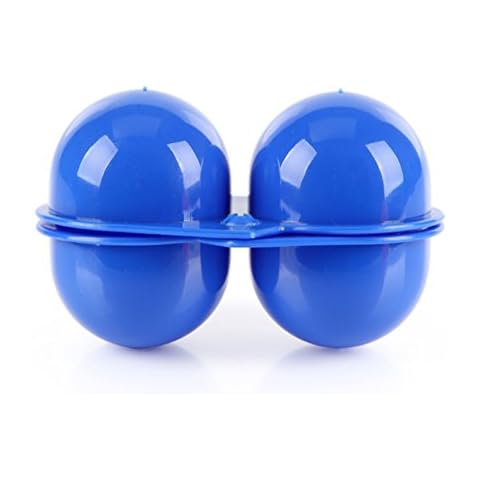 2 Grids Portable Egg Carrier Holder,RoseFlower® Shockproof Folding Plastic Egg Storage Tray Box Container for Outdoor Camping Hiking Picnic BBQ Barbecue Tourism -1Pcs, Blue Cover
