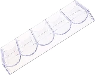 Hohopeti Transparentes Poker chip Rack aus Acryl Chips Kapazität Stilvolle Aufbewahrungsbox ohne Deckel Kompakt und Leicht für Ordentliche Organisation und Einfache Sichtbarkeit