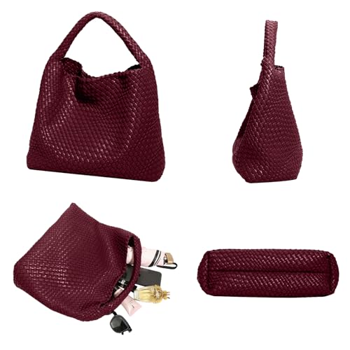 Bolso Tote para mujer con gran capacidad y diseño tejido miniatura 5