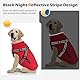 Woiil Hundemantel für Grosse Hunde Warmer Winter Wasserdicht Hundejacke Winddichter Wintermantel kuschelige Reflektierend Hundejacke Ärmellose mit Geschirr Outdoor Rot XL