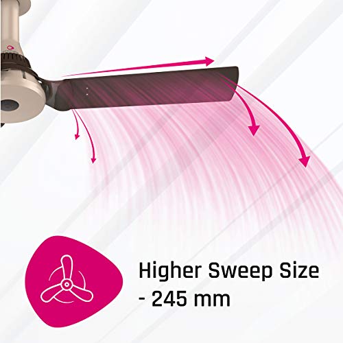 Image of OTTOMATE Smart Ready 1000 mm Sweep 3 Blade High Speed Ceiling Fan with Anti Dust Feature (Champagne Gold Colour, Pack Of 1)