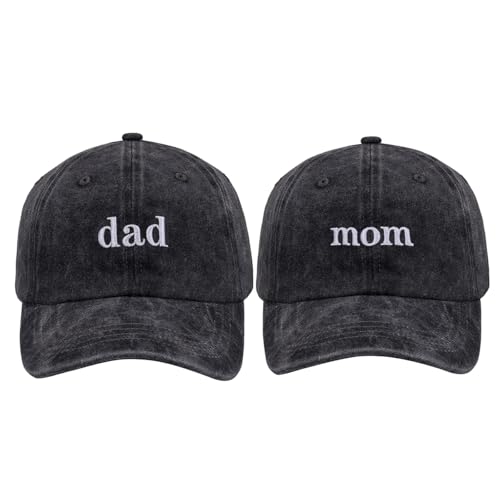 Image of Mom and Dad Hats Adjustable Matching Couple Hats