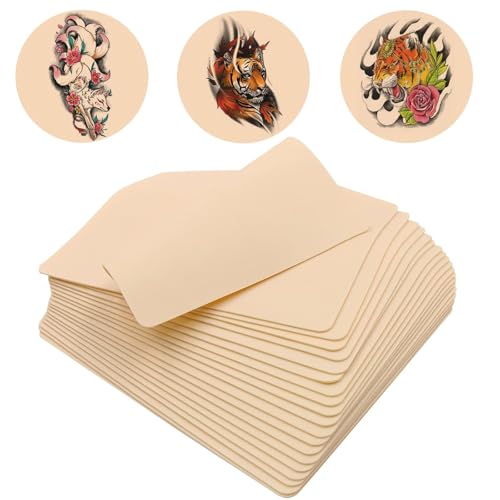 YONGDA Pack of 12 Artificial Skin Tattoo Practice Skin 15 x 20 cm Tattoo Skin for Practising Silicone Fake Skin for Beginners and Artists