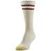 GOLDTOE Women's Casual Texture Crew Socks, Multipairs, Retro Stripe Oatmeal Heather Assorted (6-Pairs), Shoe Size: 6-9