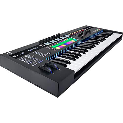 Novation Sl Mkiii 49-Note Midi And Cv Keyboard Controller/Sequencer With Sustain Pedal (Piano Style), Keyboard Cover & Midi Cable Bundle #TOP1
